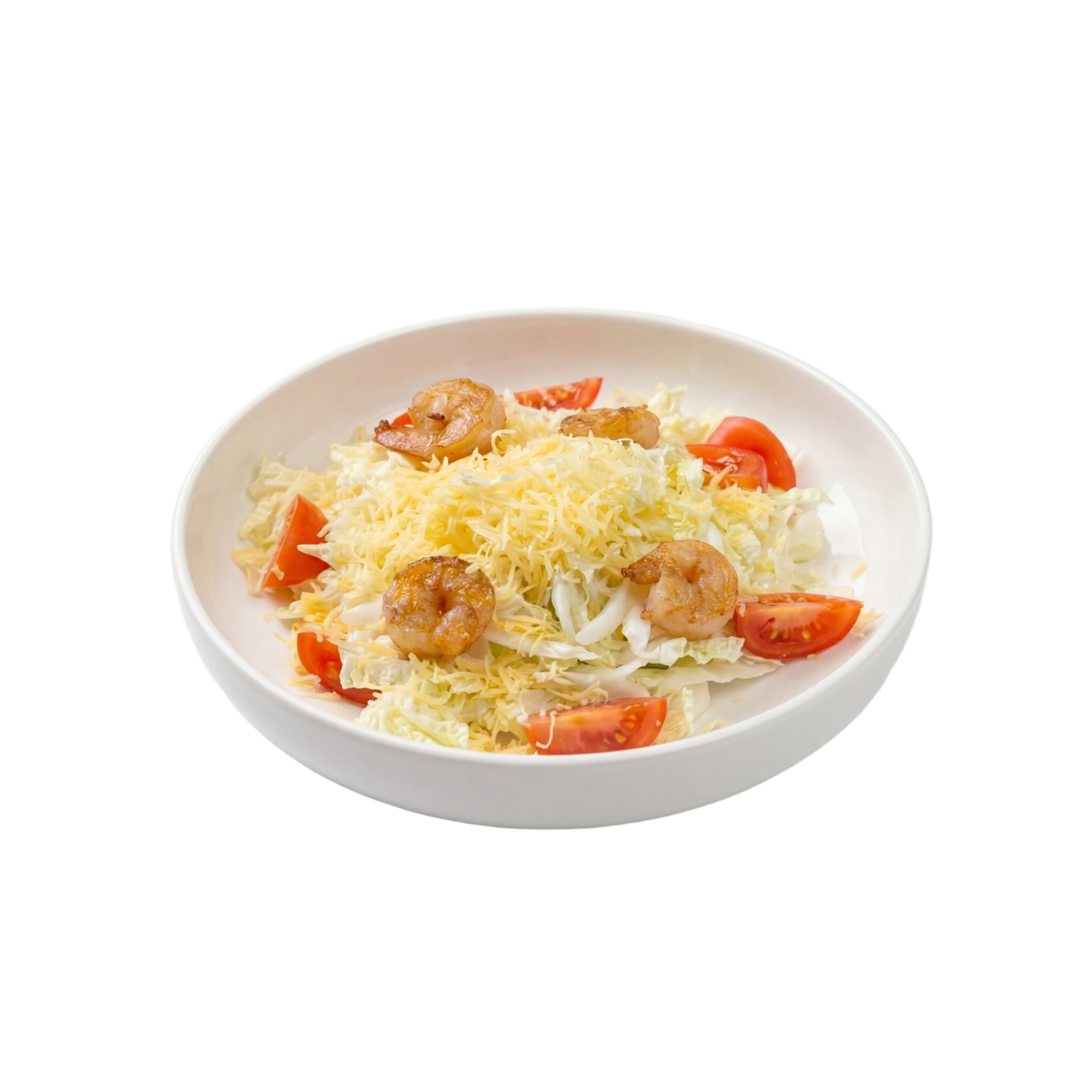 Салат цезарь с креветками