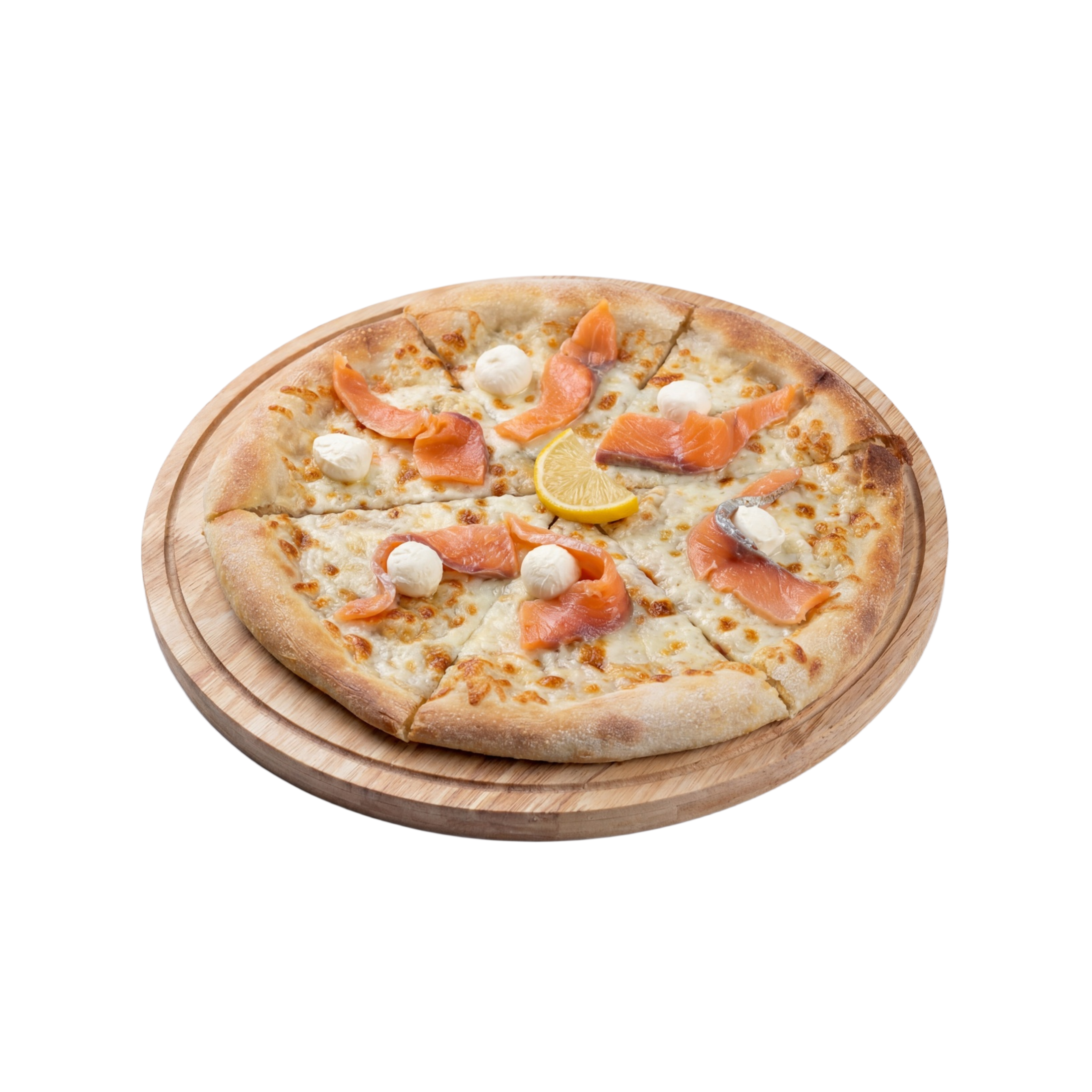 Пицца с лососем