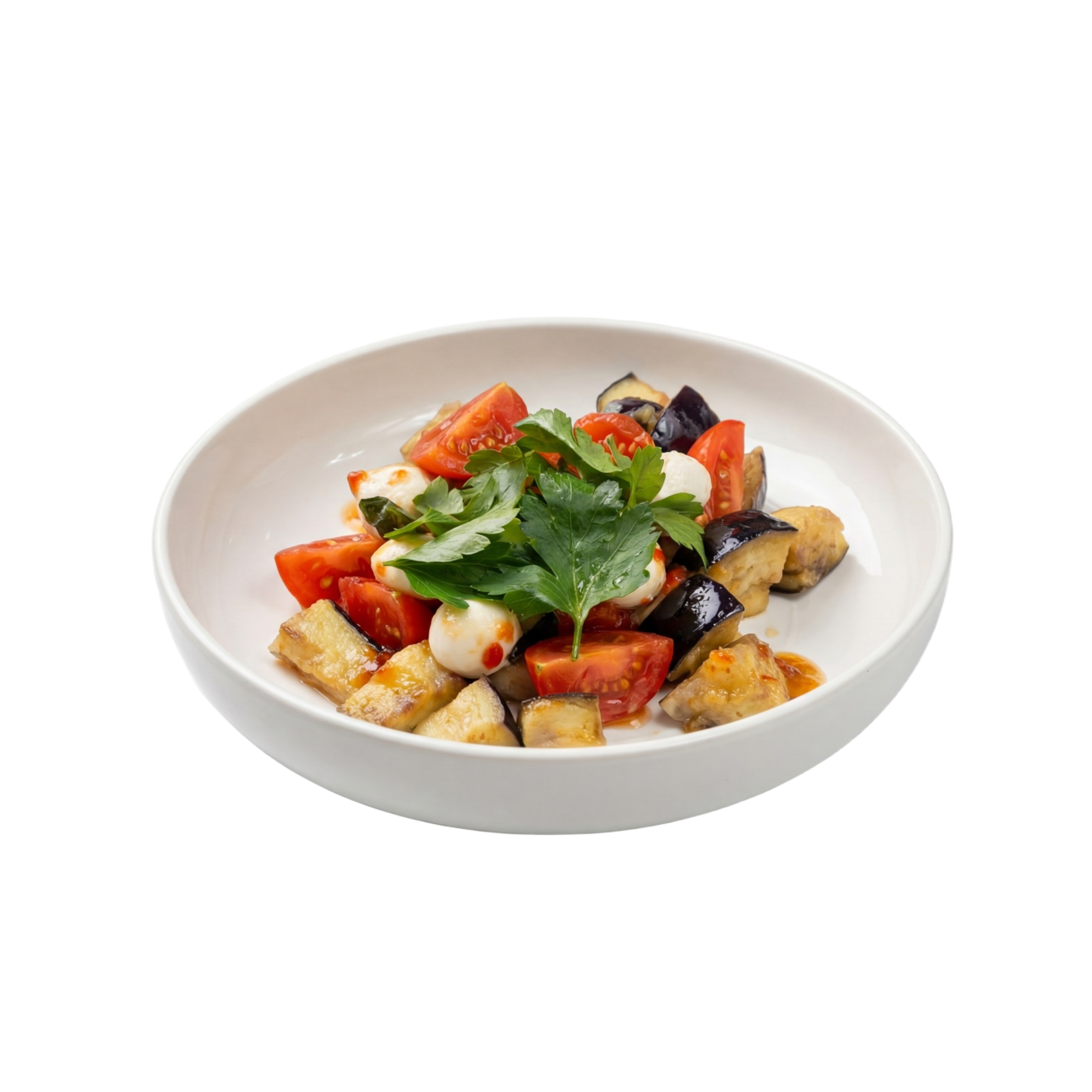 Салат с хрустящими баклажанами