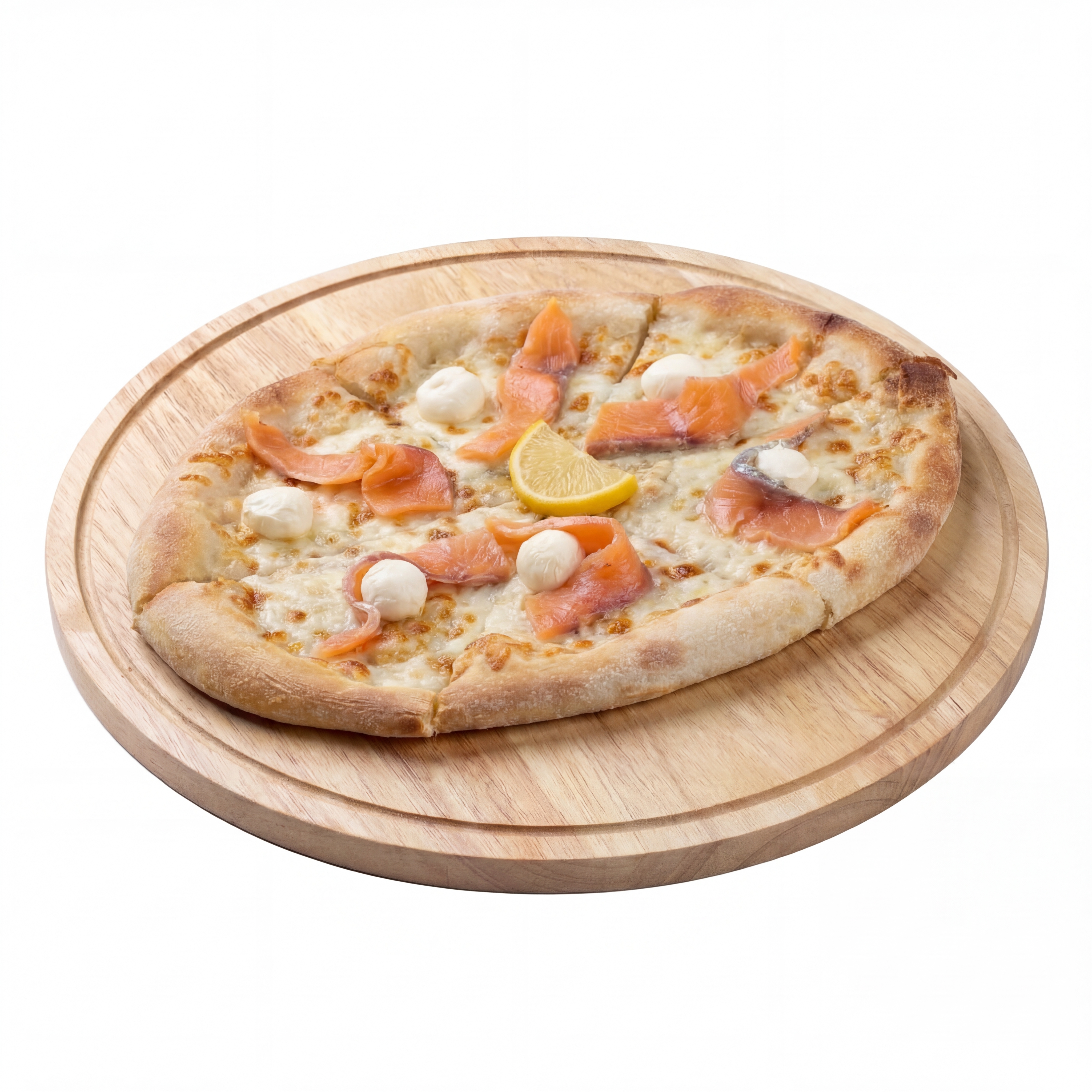 Мини пицца с лососем