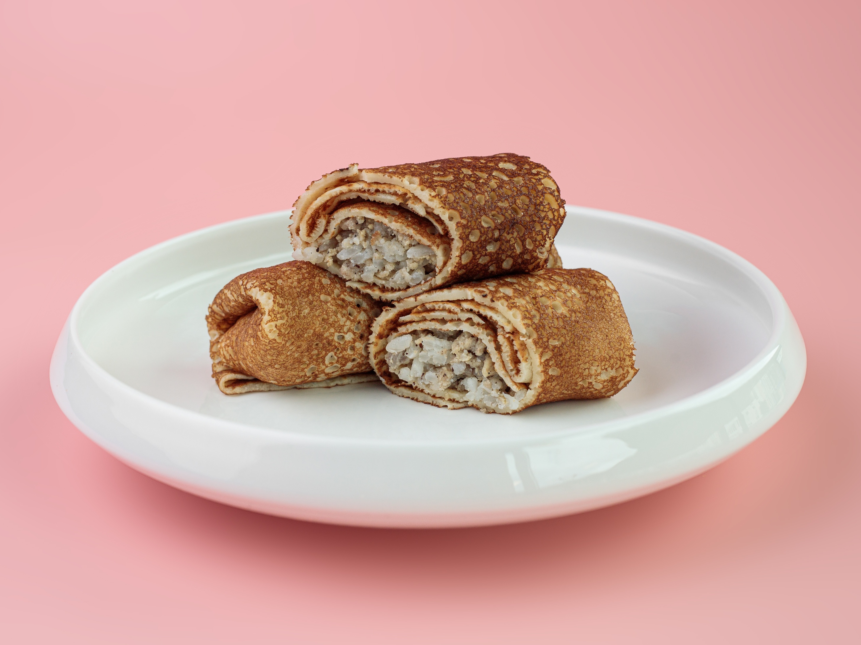 Блинчики с мясом и рисом