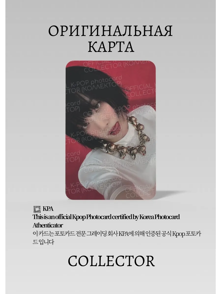 ОФИЦИАЛЬНАЯ K-pop карта Сыльги RV TILT (серый)