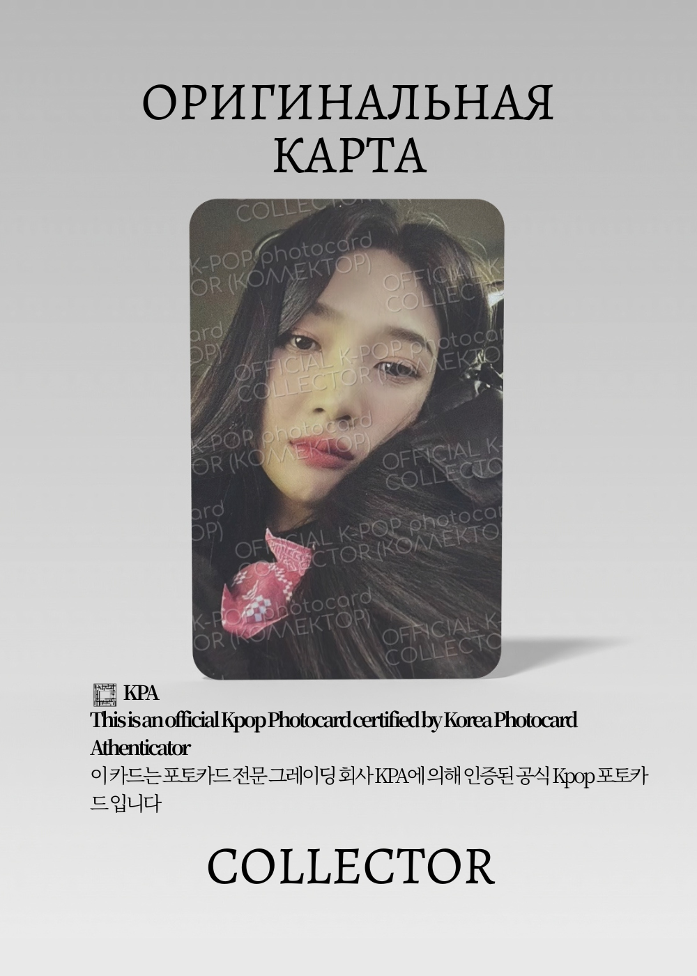 ОФИЦИАЛЬНАЯ K-pop карта Джой RV FEEL MY RHYTHM (Альбомка) (серый)