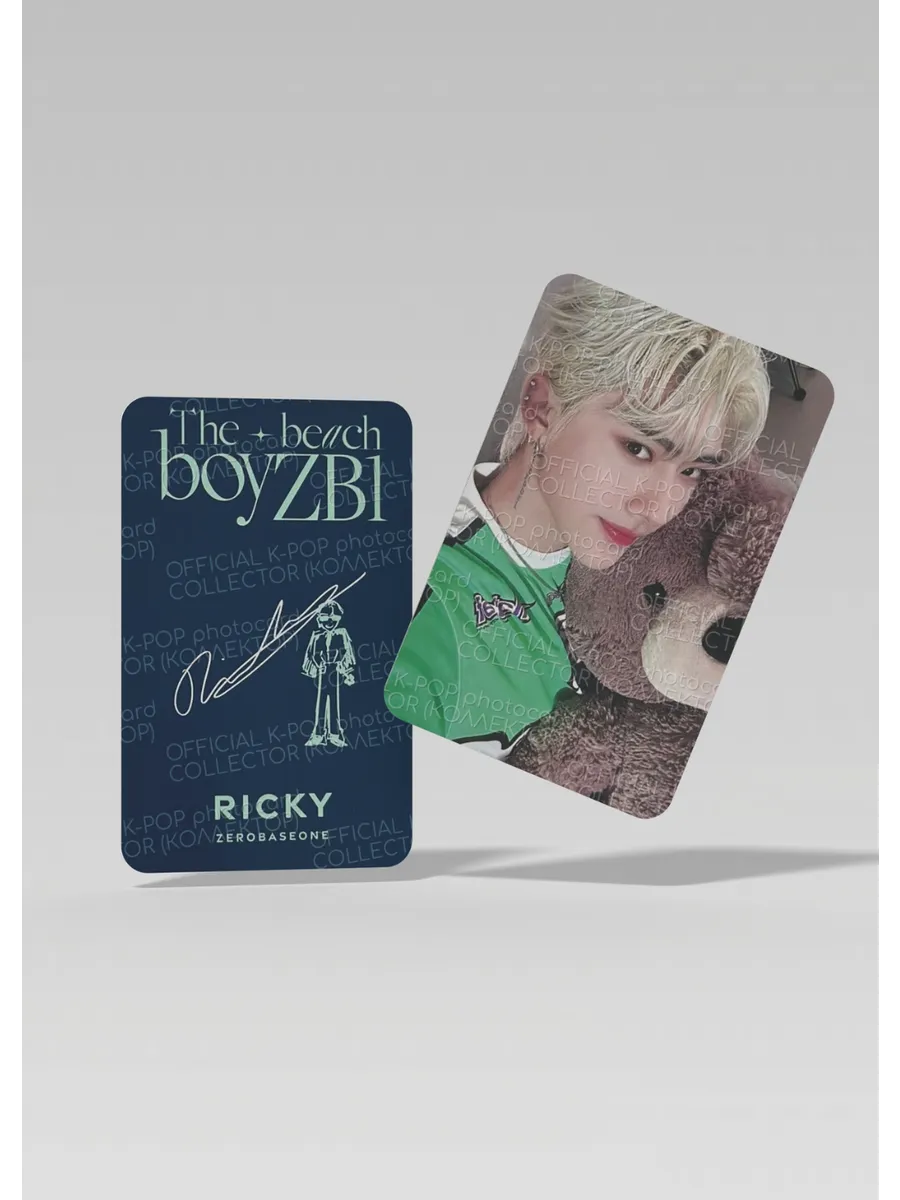 ОФИЦИАЛЬНАЯ K-pop карта Рики ZEROBASEONE (Лакидро) (серый)