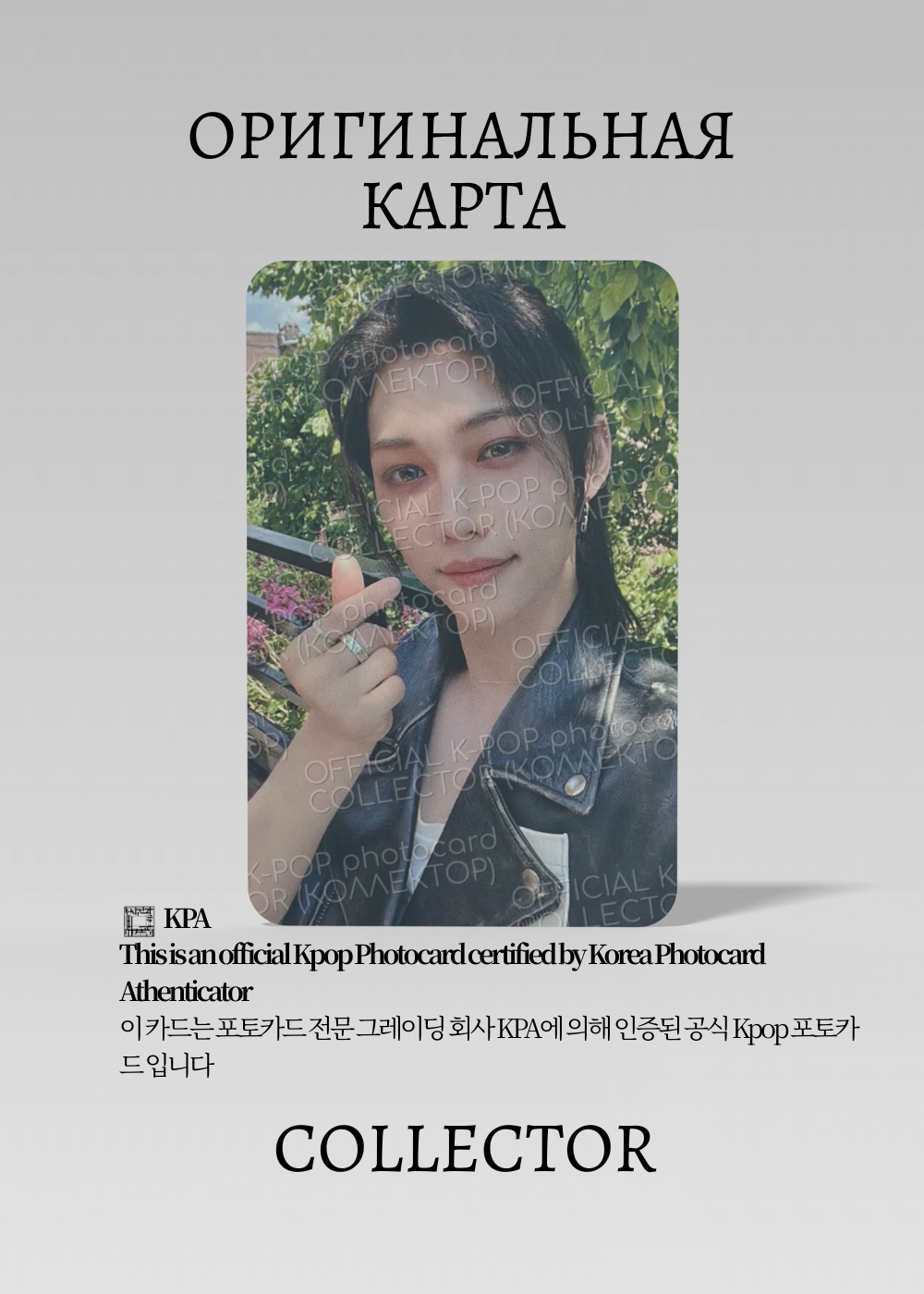 ОФИЦИАЛЬНАЯ K-pop карта Феликс из SKZ MAXIDENT (Предза) (черный)
