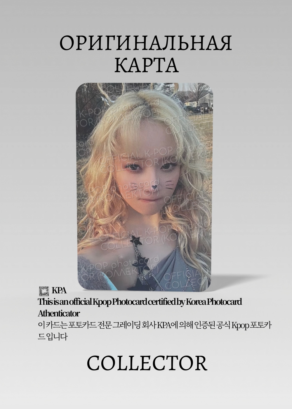 ОФИЦИАЛЬНАЯ K-pop карта Винтер AESPA ARMAGEDDON (Альбом) (серый)