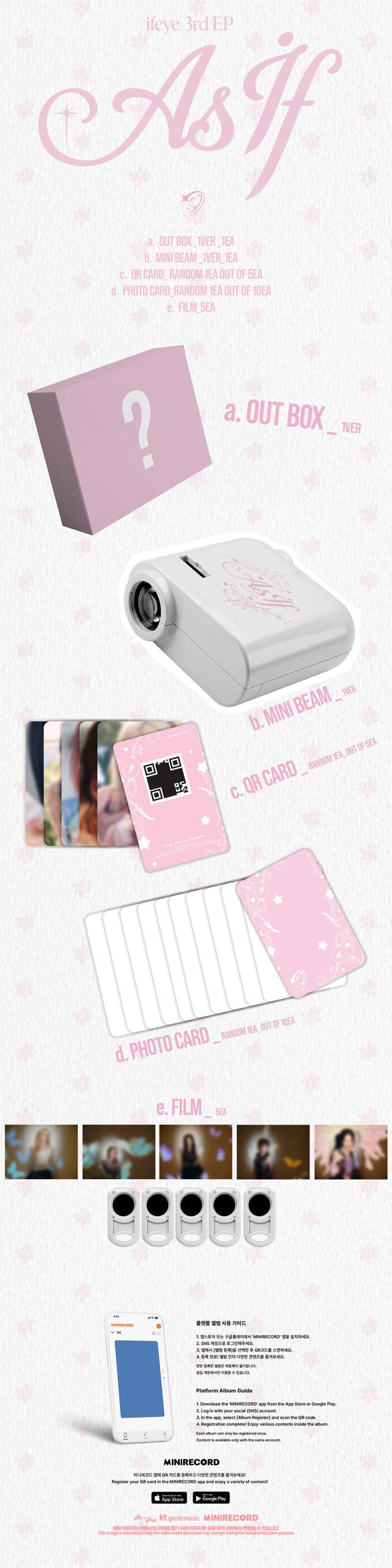ОФИЦИАЛЬНЫЙ K-pop альбом IFEYE AS IF (Minibeam ver.)