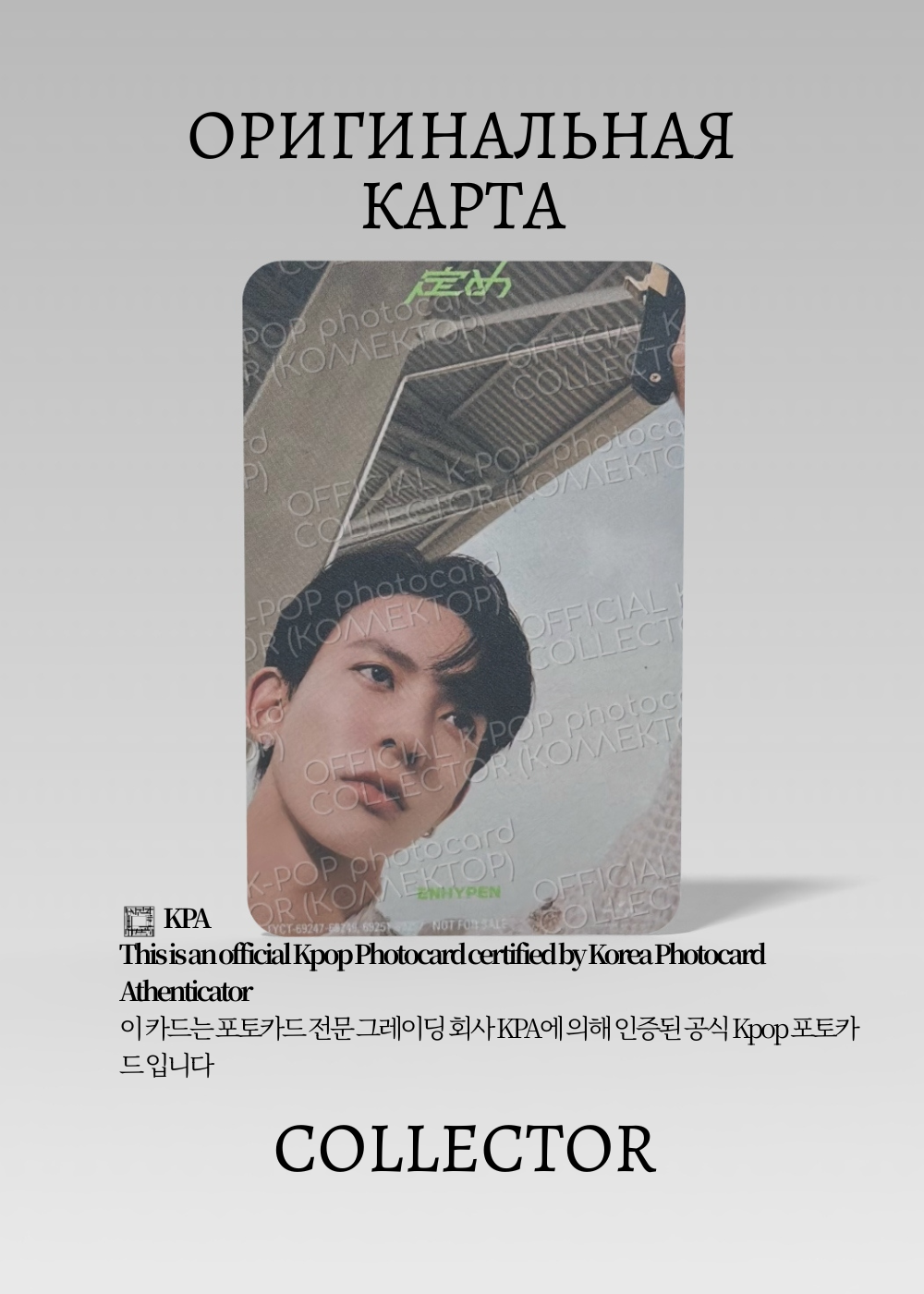 ОФИЦИАЛЬНАЯ K-pop карта Хисын ENHYPEN SADAME (Лакидро) (белый)