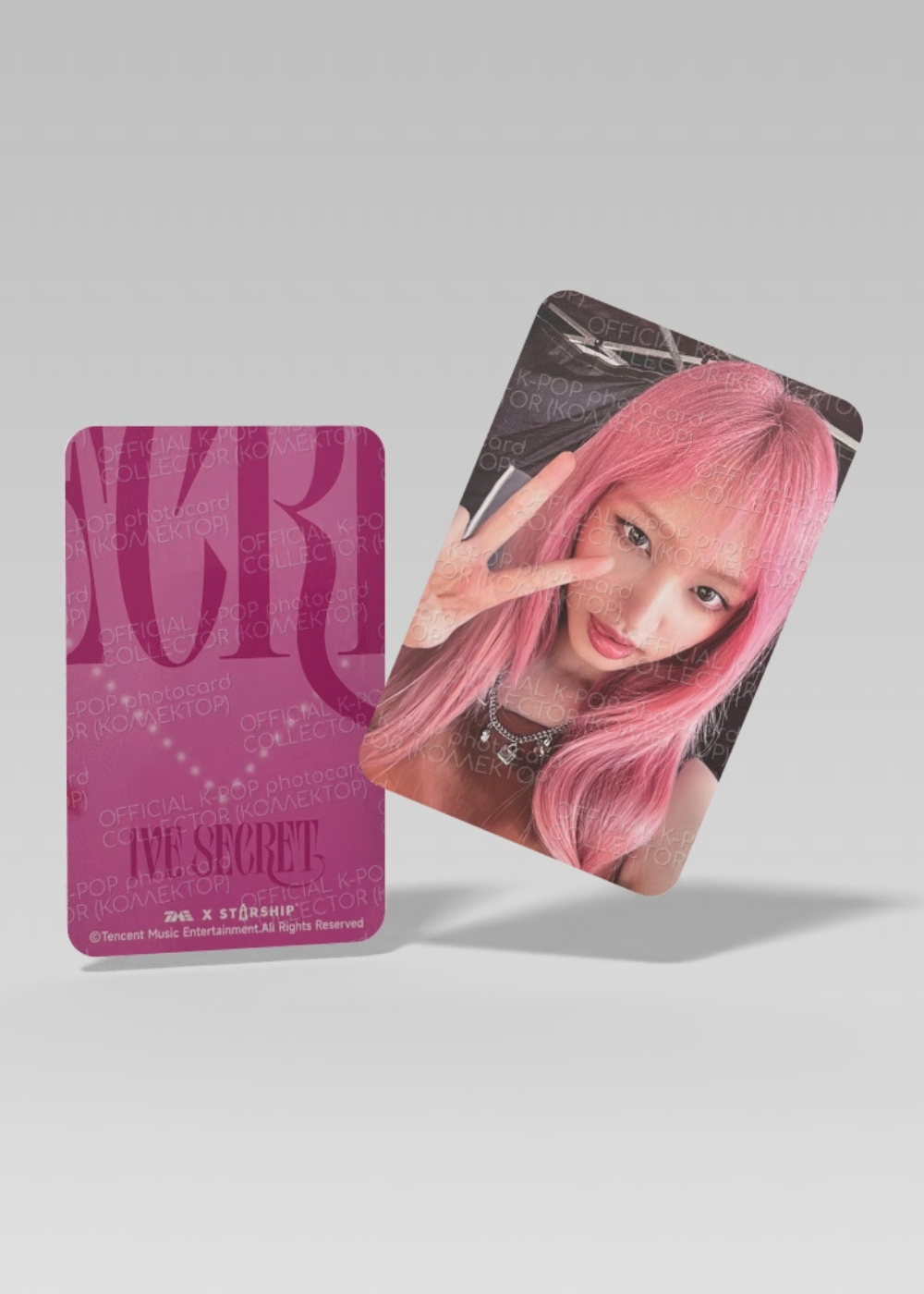 ОФИЦИАЛЬНАЯ K-pop карта Лиз из SECRET (Ивентовая) (розовый)