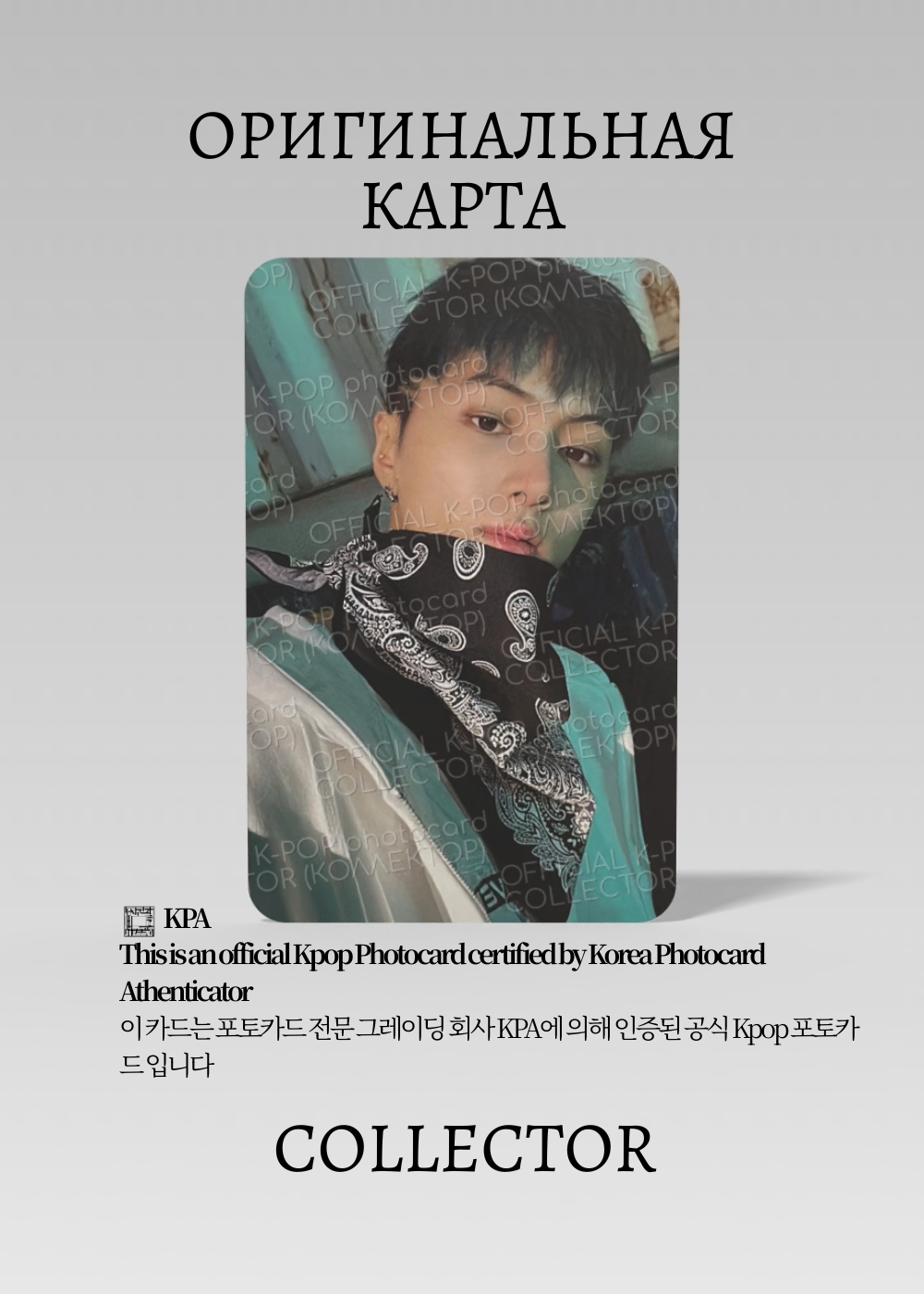 ОФИЦИАЛЬНАЯ K-pop карта Джея из ENHYPEN MANIFESTO (Альбомка) (серый)