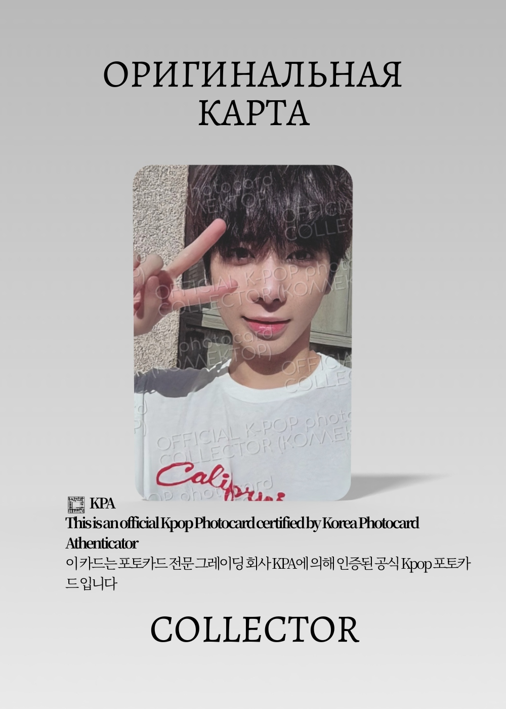 ОФИЦИАЛЬНАЯ K-pop карта Тэхён из TXT LOVE LANGUAGE (Альбом) (белый)