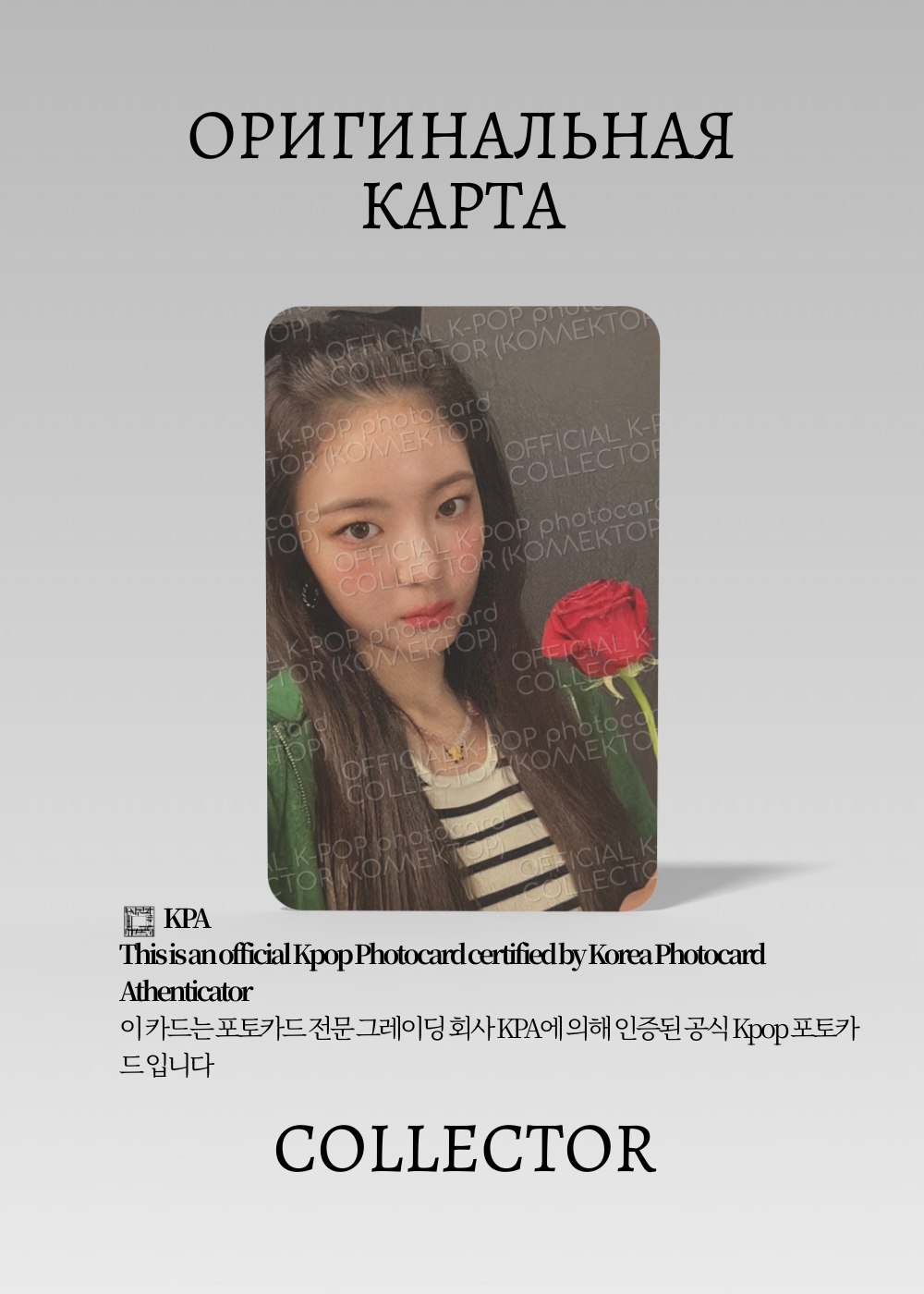 ОФИЦИАЛЬНАЯ K-pop карта Лии из ITZY CHESHIRE (Альбомная) (черный)