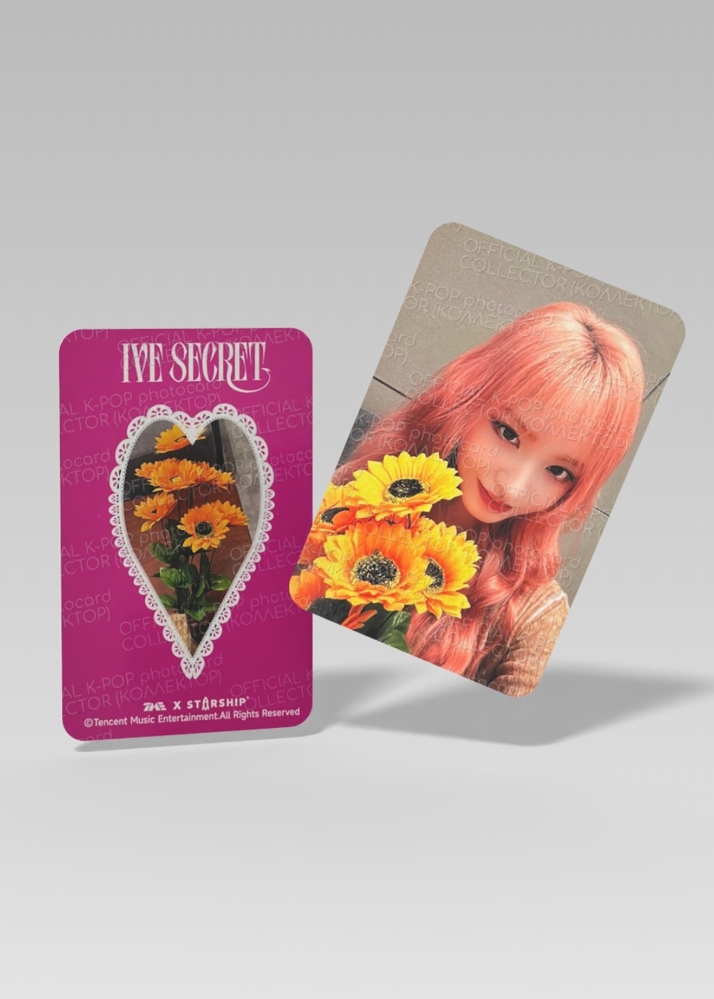 ОФИЦИАЛЬНАЯ K-pop карта Лиз из SECRET (Ивентовая) (розовый)