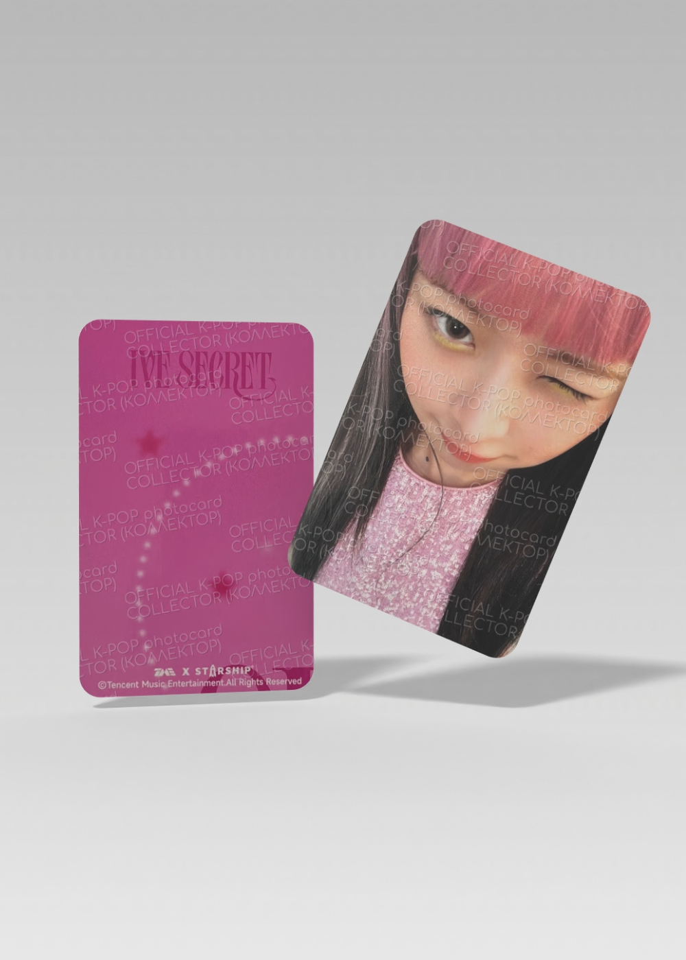 ОФИЦИАЛЬНАЯ K-pop карта Рэй из SECRET (Ивентовая) (розовый)