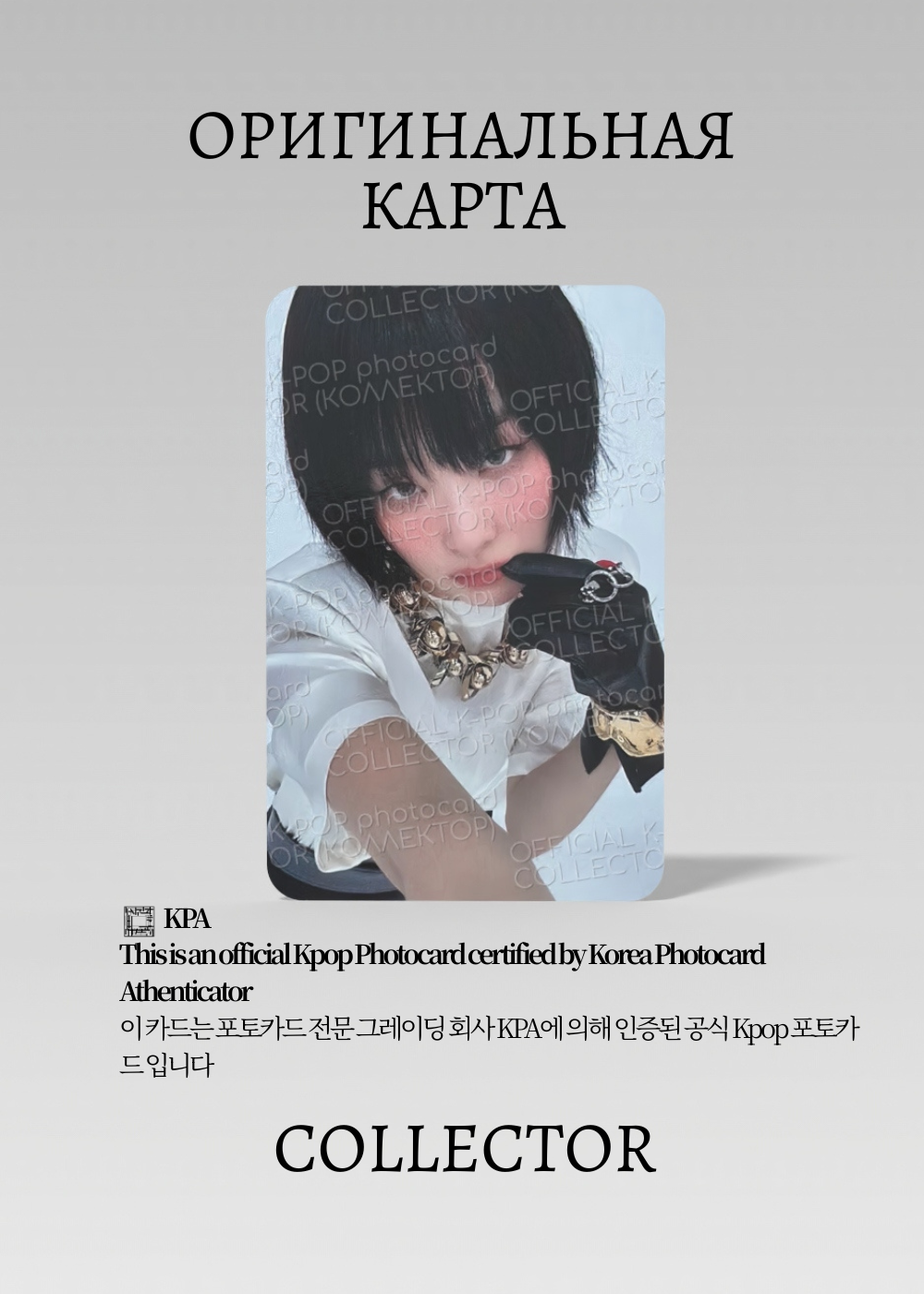 ОФИЦИАЛЬНАЯ K-pop карта Сыльги RV TILT (Альбомка) (серый)