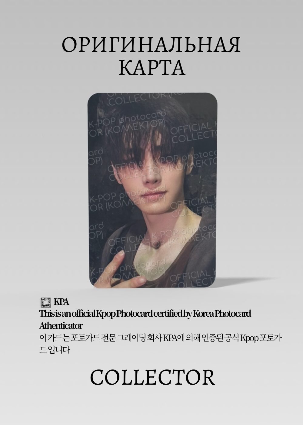 ОФИЦИАЛЬНАЯ K-pop карта Сонхун ENHYPEN VANISH (Фанколл) (черный)