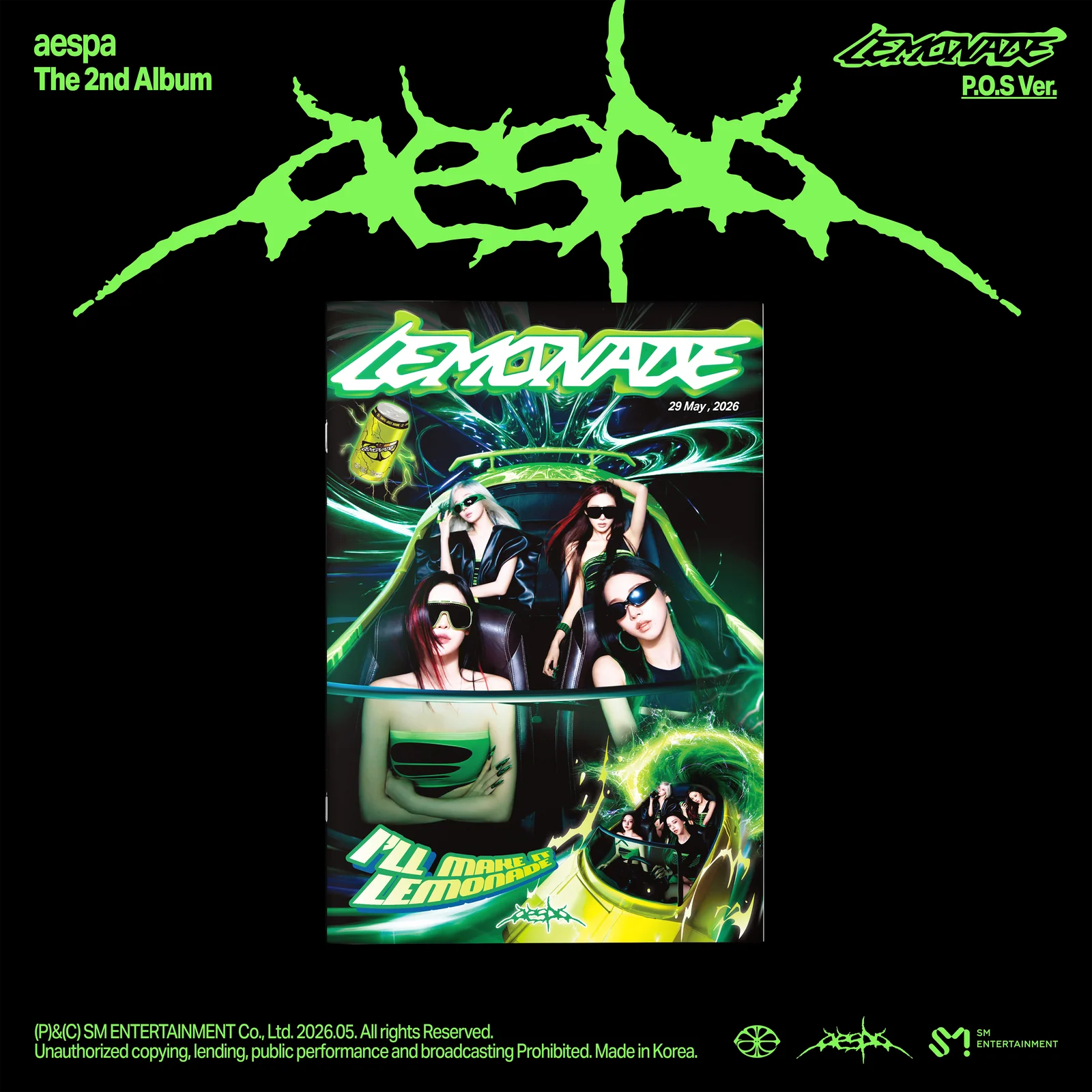 ОФИЦИАЛЬНЫЙ K-pop альбом AESPA LEMONADE (P.O.S. Ver.)