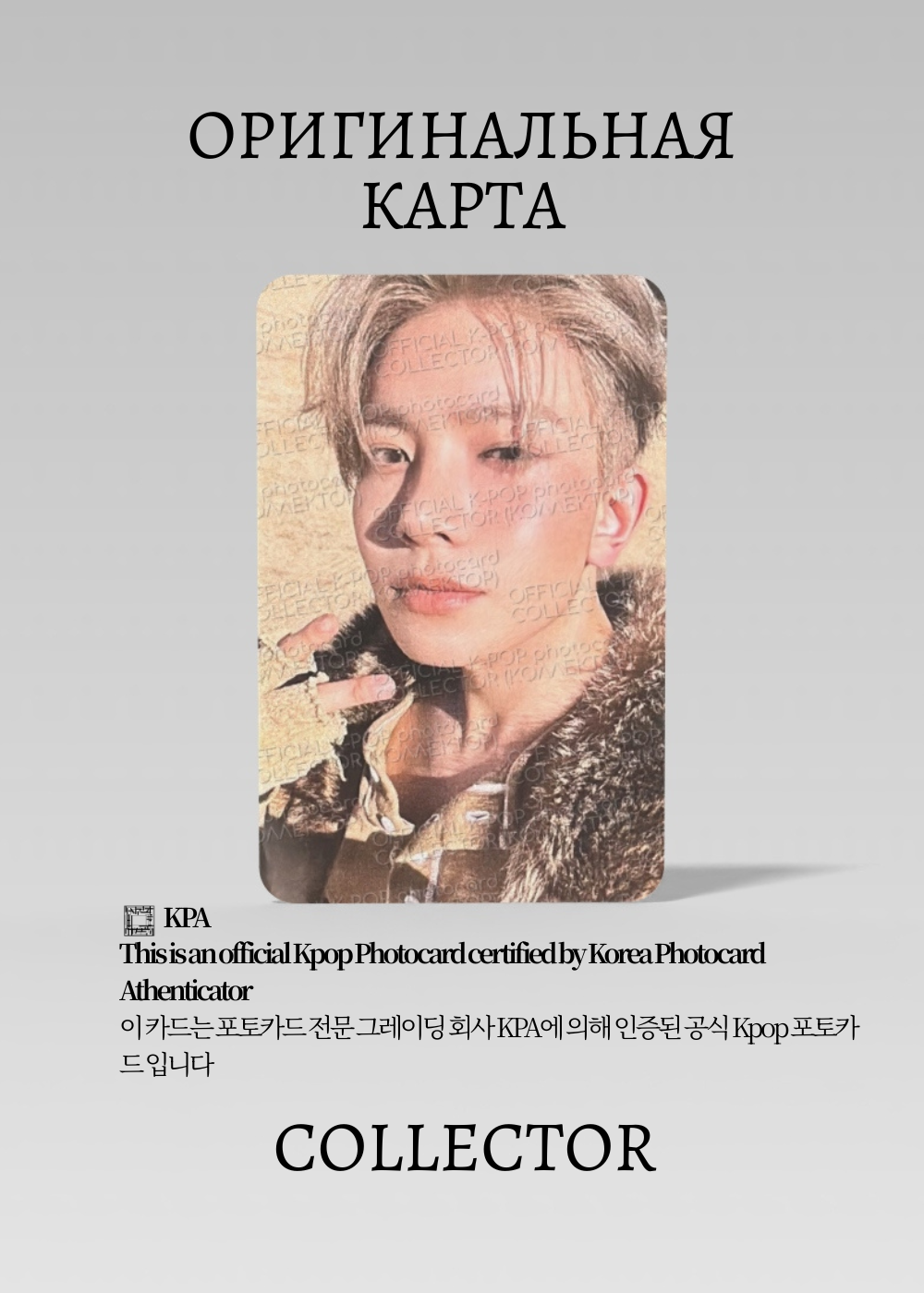 ОФИЦИАЛЬНАЯ K-pop карта Хисын ENHYPEN VANISH (Фанколл) (белый)