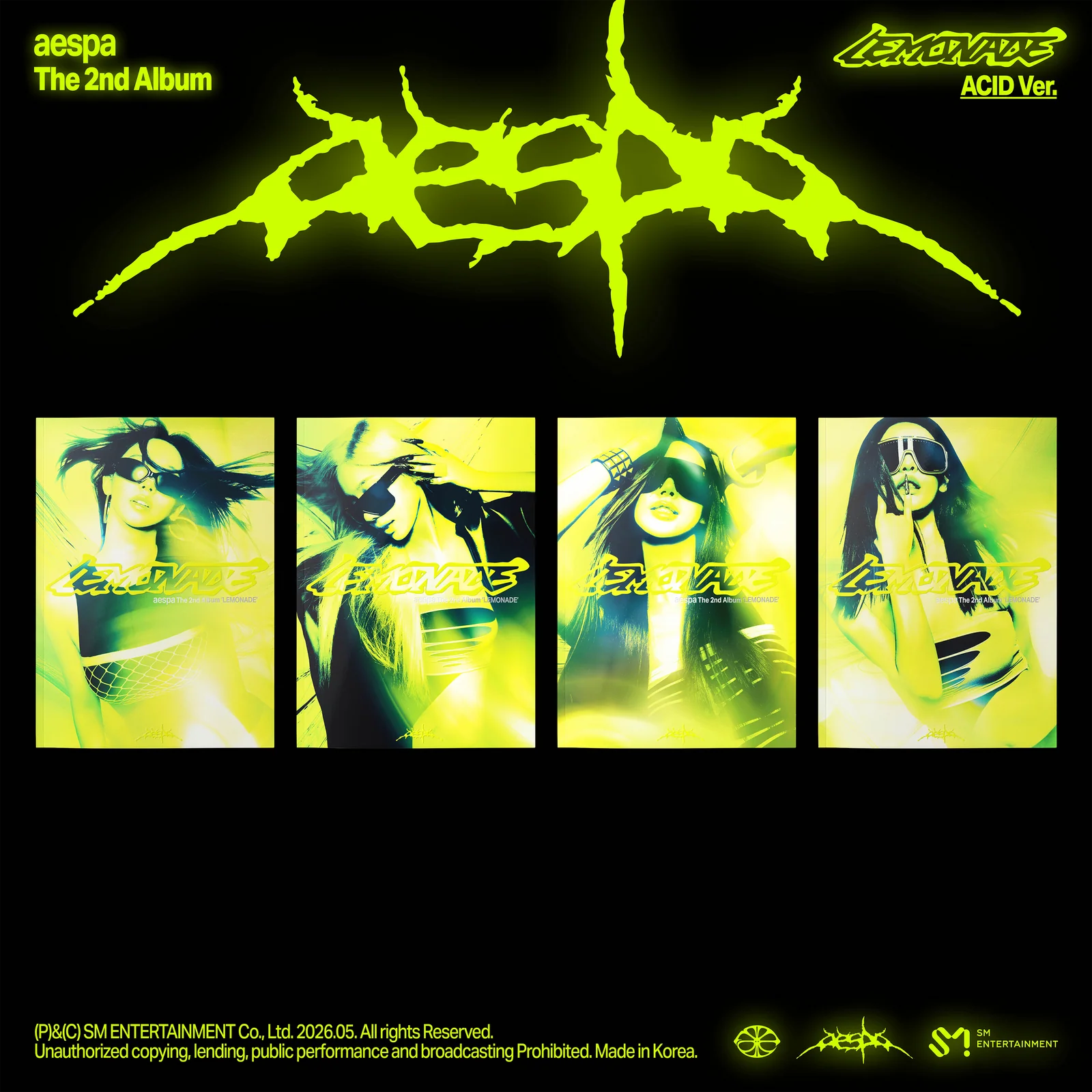 ОФИЦИАЛЬНЫЙ K-pop альбом AESPA LEMONADE (ACID Ver.)