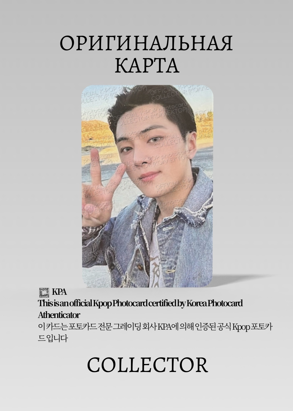 ОФИЦИАЛЬНАЯ K-pop карта Джей ENHYPEN VANISH (Фанколл) (белый)
