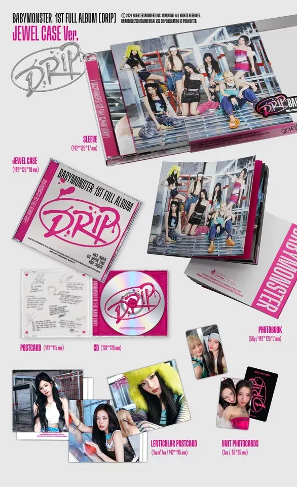 BABYMONSTER DRIP Альбом | JEWEL CASE Ver Официальный K-pop альбом