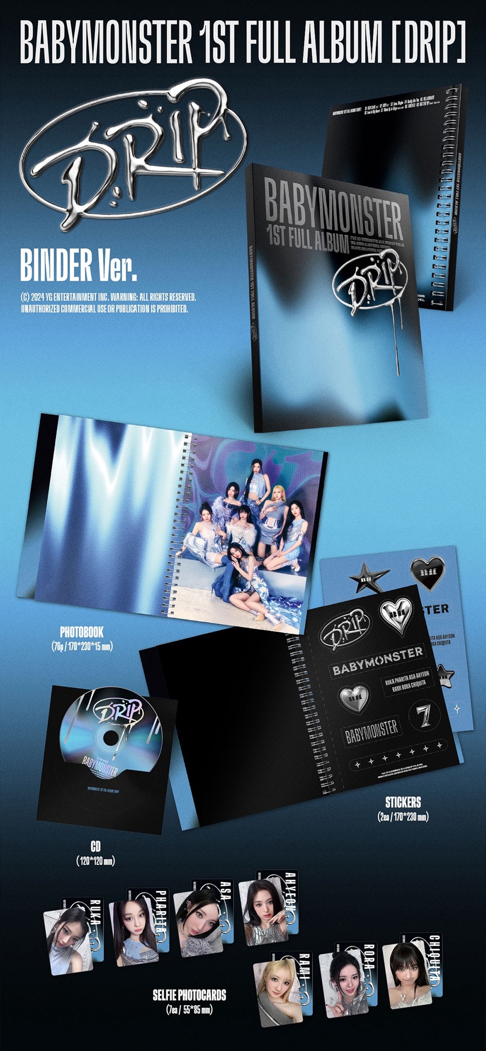 BABYMONSTER DRIP Альбом | BINDER Ver Официальный K-pop альбом