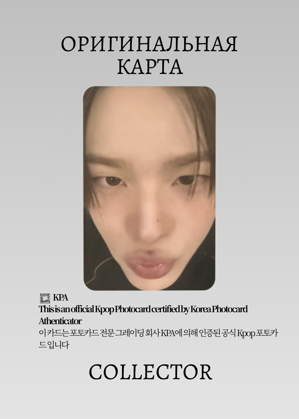 ОФИЦИАЛЬНАЯ K-pop карта Шиню из TWS NO TRAGEDY (Шоукейс) (черный)