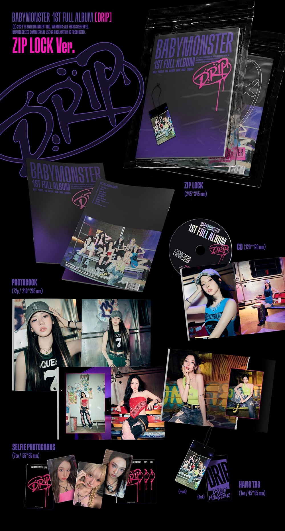 BABYMONSTER DRIP Альбом | ZIP LOCK Ver Официальный K-pop альбом