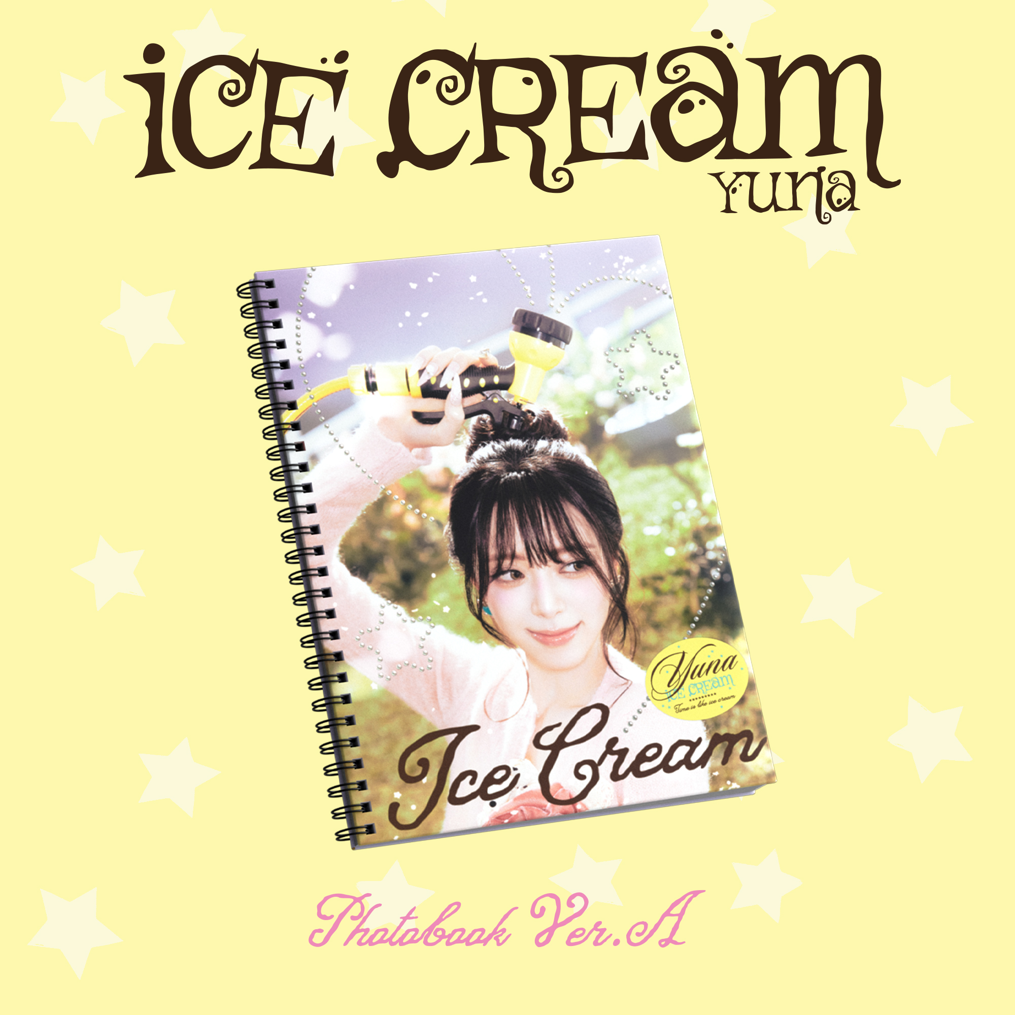 ОФИЦИАЛЬНЫЙ K-pop альбом Юны ITZY ICE CREAM (серый)