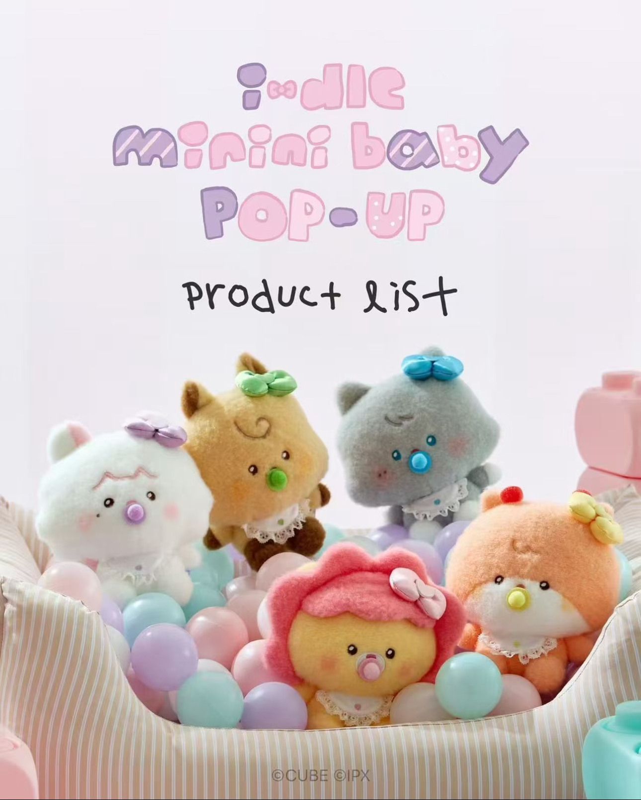 ОФИЦИАЛЬНЫЙ K-pop мерч I-DLE + LINE FRIENS I-DLE MININI BABY POP-UP