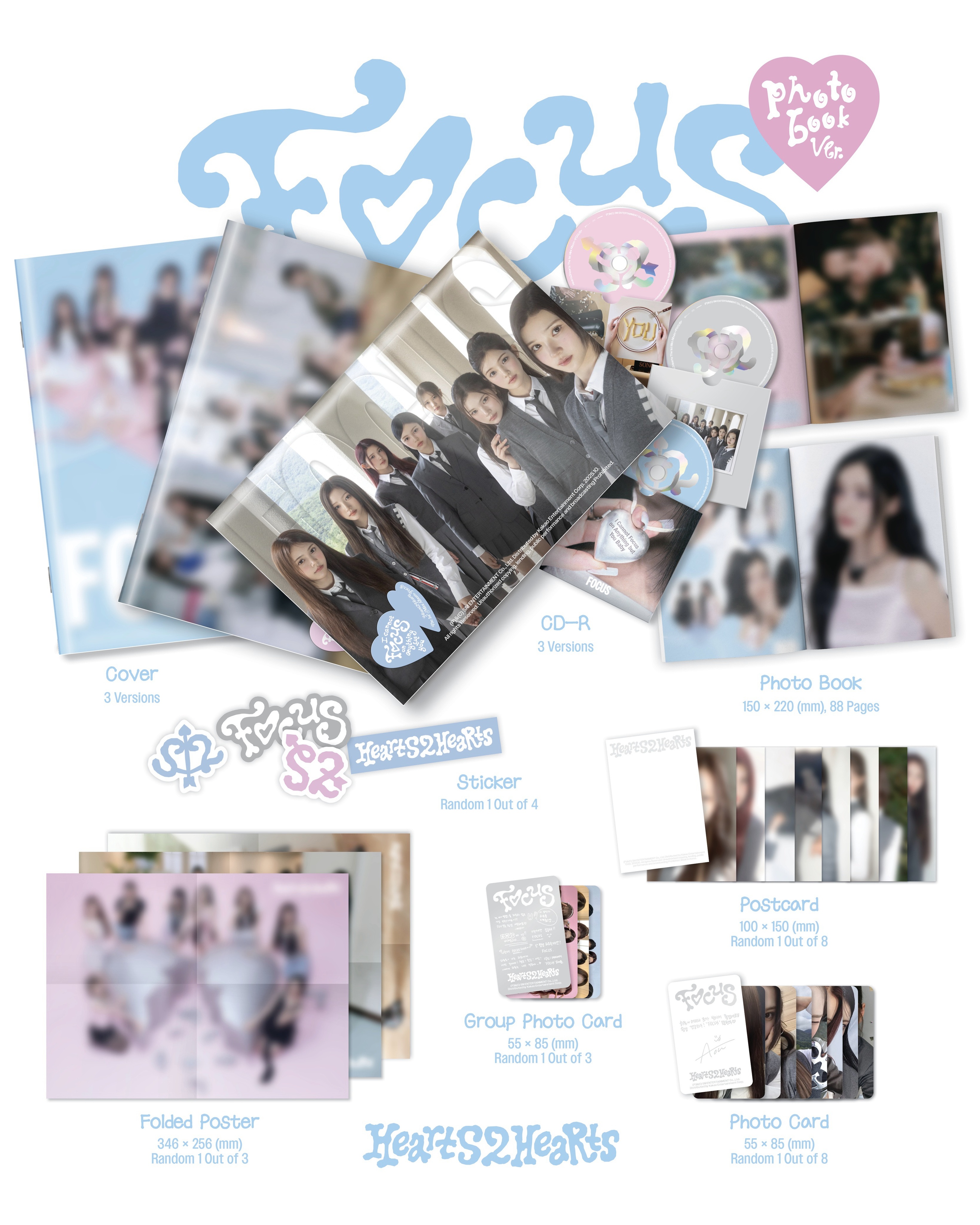HEARTS2HEARTS FOCUS Альбом | PHOTOBOOK Ver Официальный K-pop альбом