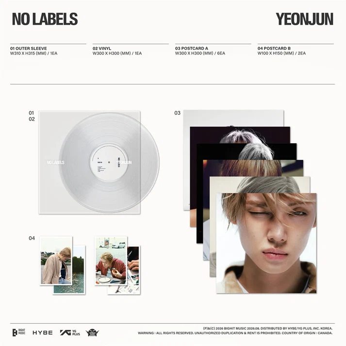 YEONJUN - NO LABELS Винил | LP Ver Официальный K-pop альбом