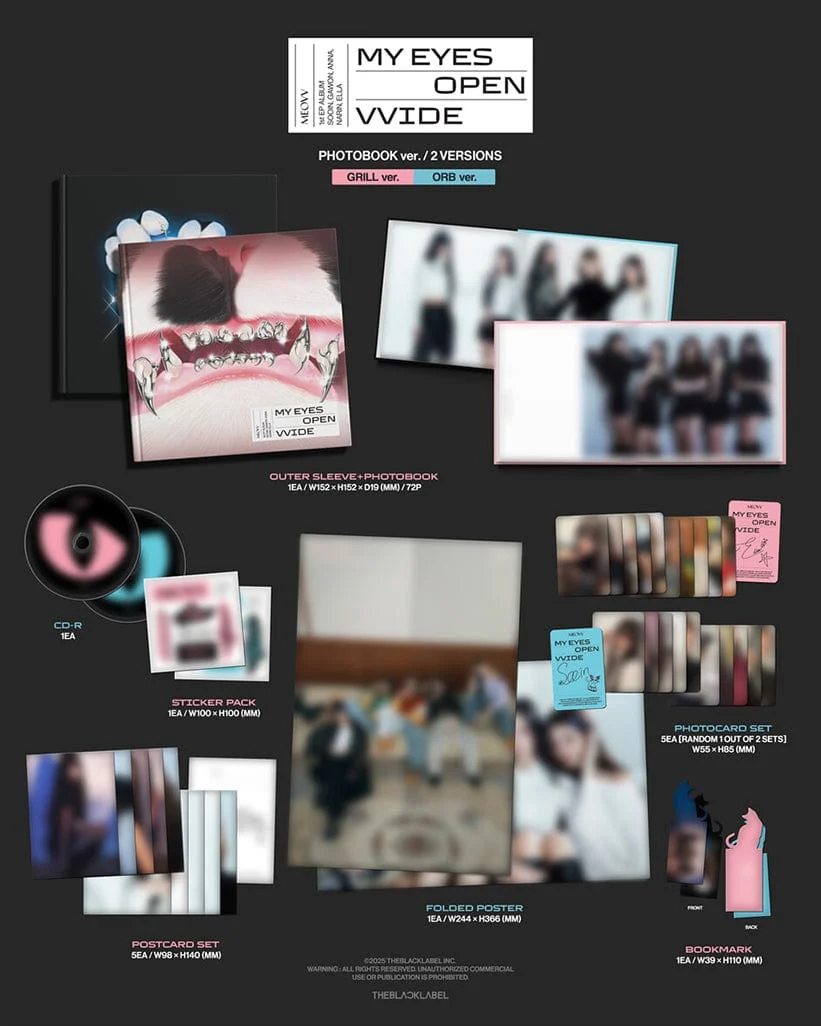 MEOVV MY EYES OPEN VVIDE Альбом | PHOTOBOOK Ver Официальный K-pop альбом (A/ME/OWI/PH)