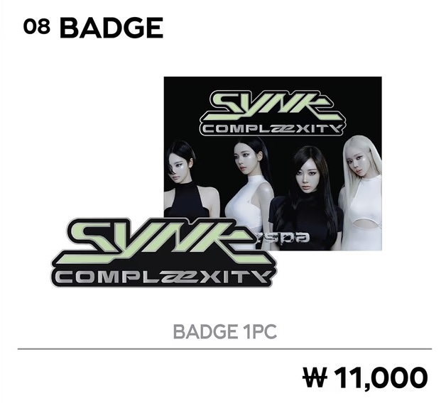 AESPA LIVE TOUR SYNK : COMPLæXITY Мерч | BADGE Официальный K-pop мерч