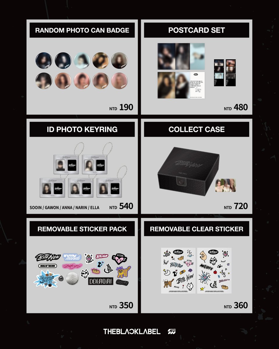 MEOVV BITE NOW POP-UP Мерч | POSTCARD SET Официальный K-pop мерч (M/ME/BN/POS)