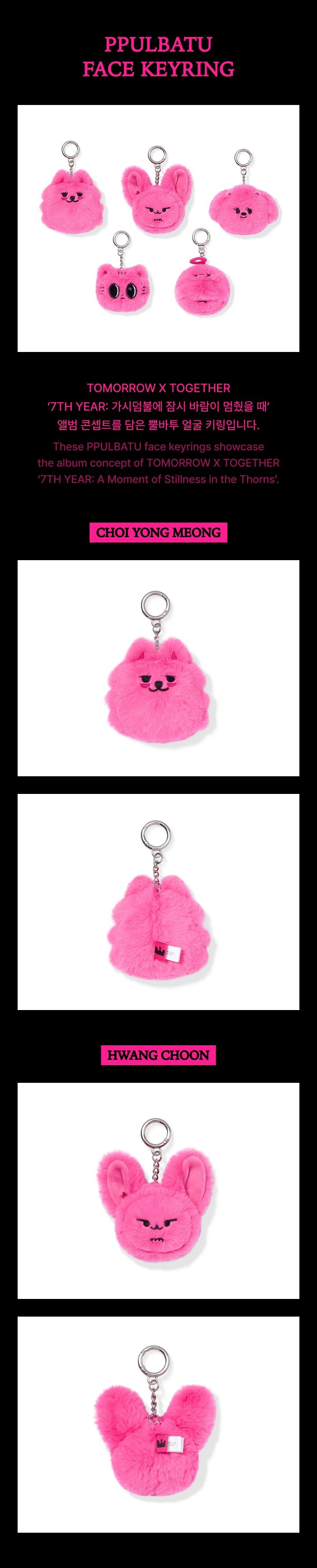 ОФИЦИАЛЬНЫЙ K-pop мерч TXT PPULBATU Face Keyring