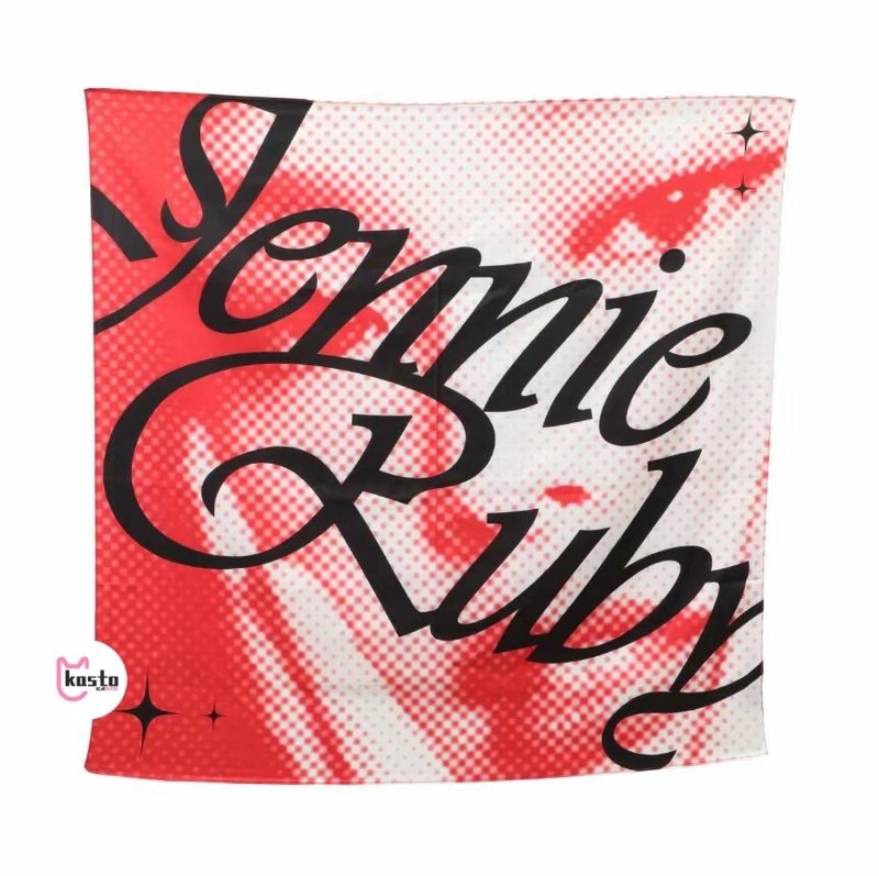 ОФИЦИАЛЬНЫЙ мерч JENNIE BLACKPINK RUBY + MINISO (SILK SCARF)