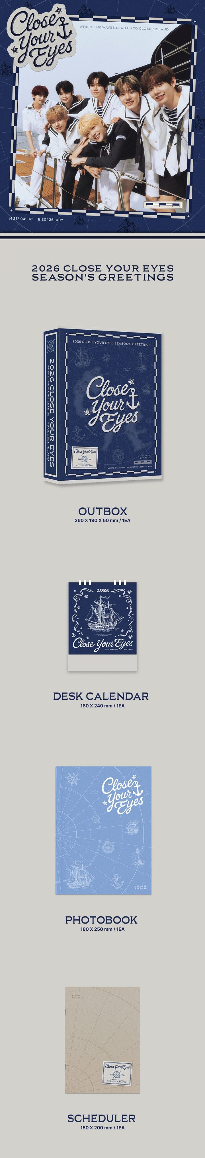Гритинг  CLOSE YOUR EYES 2026 SEASONS GREETINGS