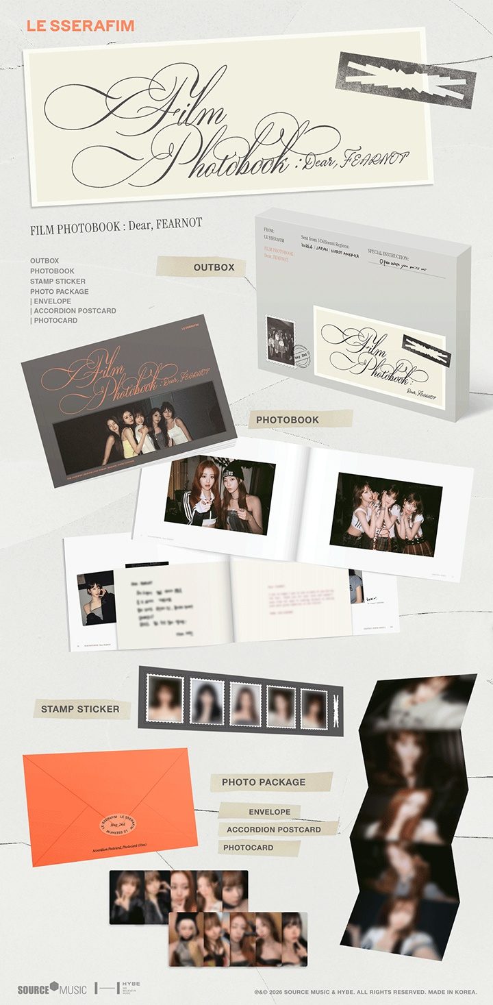 ОФИЦИАЛЬНЫЙ альбом LE SSERAFIM FILM PHOTOBOOK: Dear, FEARNOT