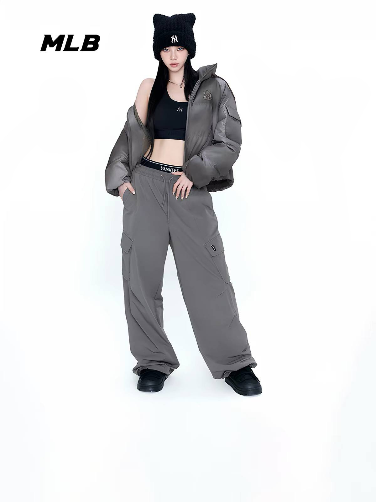 Карина AESPA х MLB Korea ОФИЦИАЛЬНАЯ КОЛЛАБОРАЦИЯ | Штаны | XS-M (CLO-AE-MBL-PANTS)
