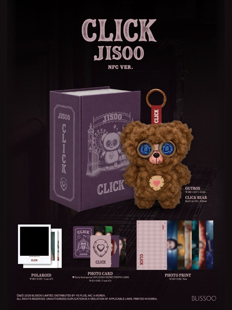 JISOO BLACKPINK CLICK JISOO | NFC Ver Официальный K-pop альбом (A/BP/CJ/NFC)
