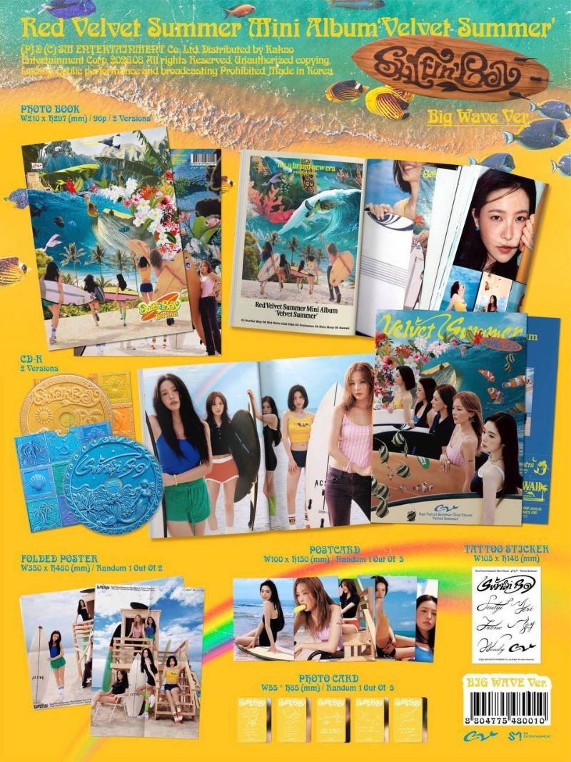 RED VELVET VELVET SUMMER Альбом | BIG WAVE Ver Официальный K-pop альбом (A/RV/VS/BV)