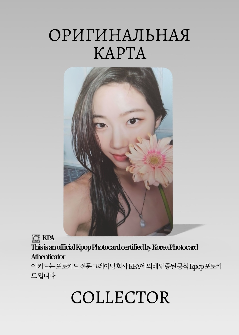 Казуха LE SSERAFIM FEARLESS | Альбомная Официальная K-pop фотокарта (CA/LE/FE/V2/04)