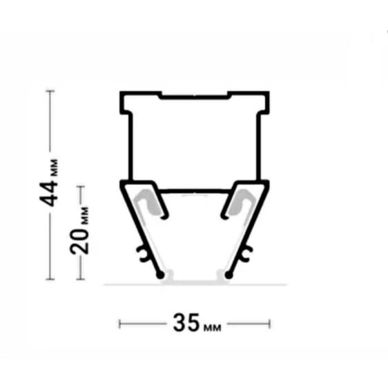 ПРОФИЛЬ FLEXY LINE 15 (2,0 м) световая линия без вставки ПФ7140 Флекси Лайн