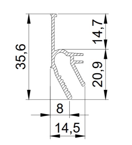 ПРОФИЛЬ LumFer Clamp Umbra (2,0 м) ЧЕРНЫЙ теневой