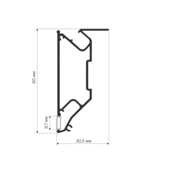 ПРОФИЛЬ FLEXY BRUS 03 Sigma (2,0 м) БЕЛЫЙ сигма с полкой