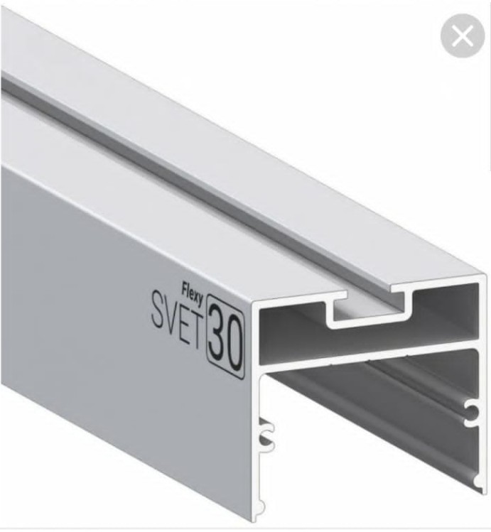 ПРОФИЛЬ FLEXY SVET 30 (2,0 м) НЕОКРАШЕННЫЙ световые линии без вставки ПФ2681 Флекси Лайн