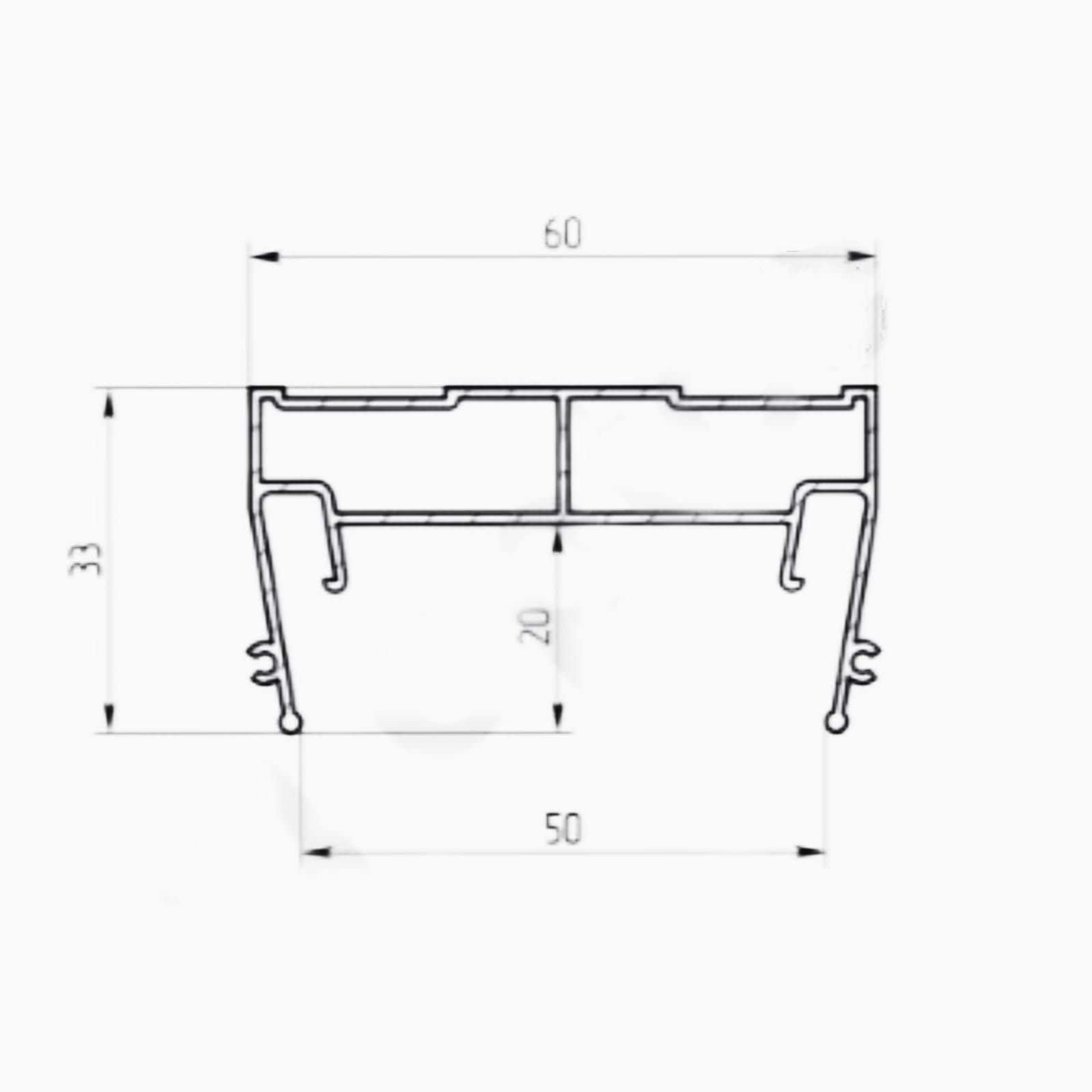 ПРОФИЛЬ FLEXY LINE 50 (2,0 м) световая линия без вставки ПФ7320 Флекси Лайн