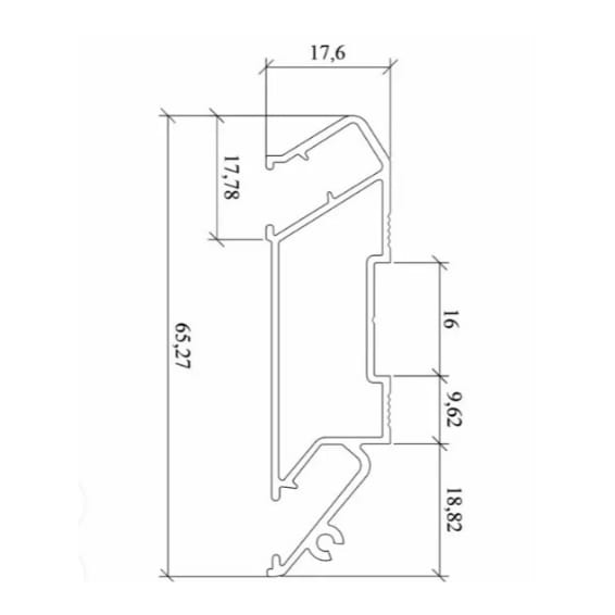 ПРОФИЛЬ ALTEZA Sigma plus (2,0 м) НЕОКРАШЕННЫЙ Альтеза Сигма плюс