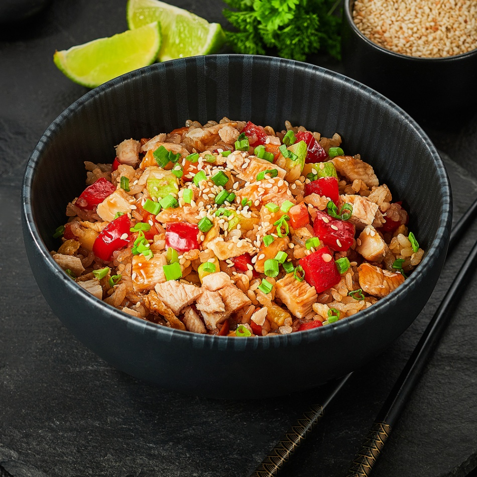 Тяхан с курицей